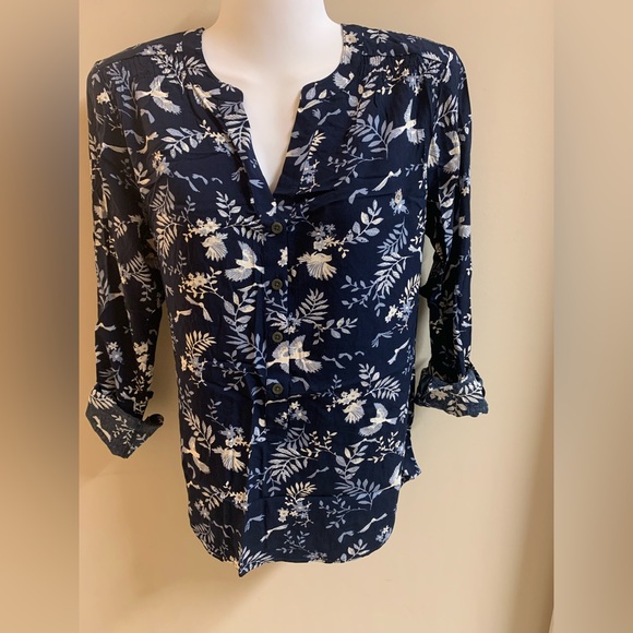 GH Bass & Co. 3/4 button up blouse -XS - Picture 1 of 6